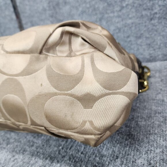Coach Brooke F17183 Brown Sateen Signature Shoulder Bag Chain Straps F17183 - Picture 15 of 16